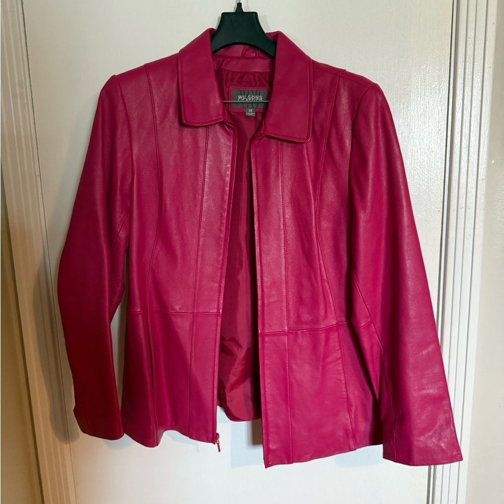 Women's Pink Leather Jacket